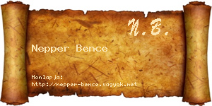 Nepper Bence névjegykártya